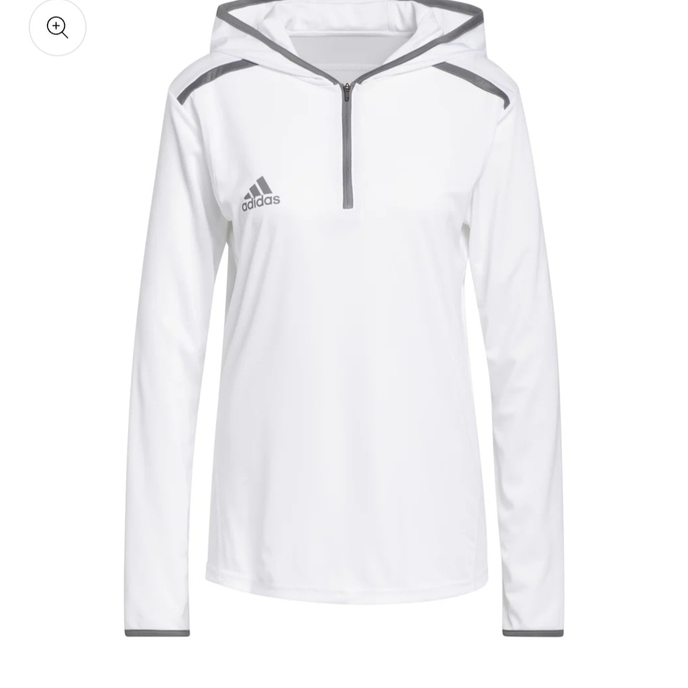Adidas White and Gray Pullover